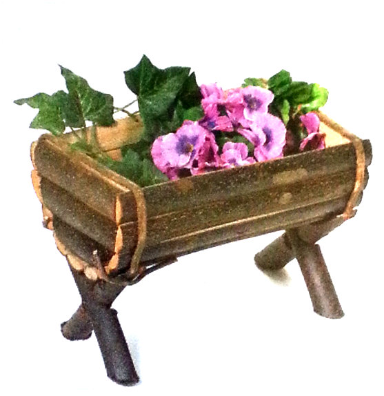 Jardin surélevé en bois 1 pi. x 1 pi demi-tonneau Keri