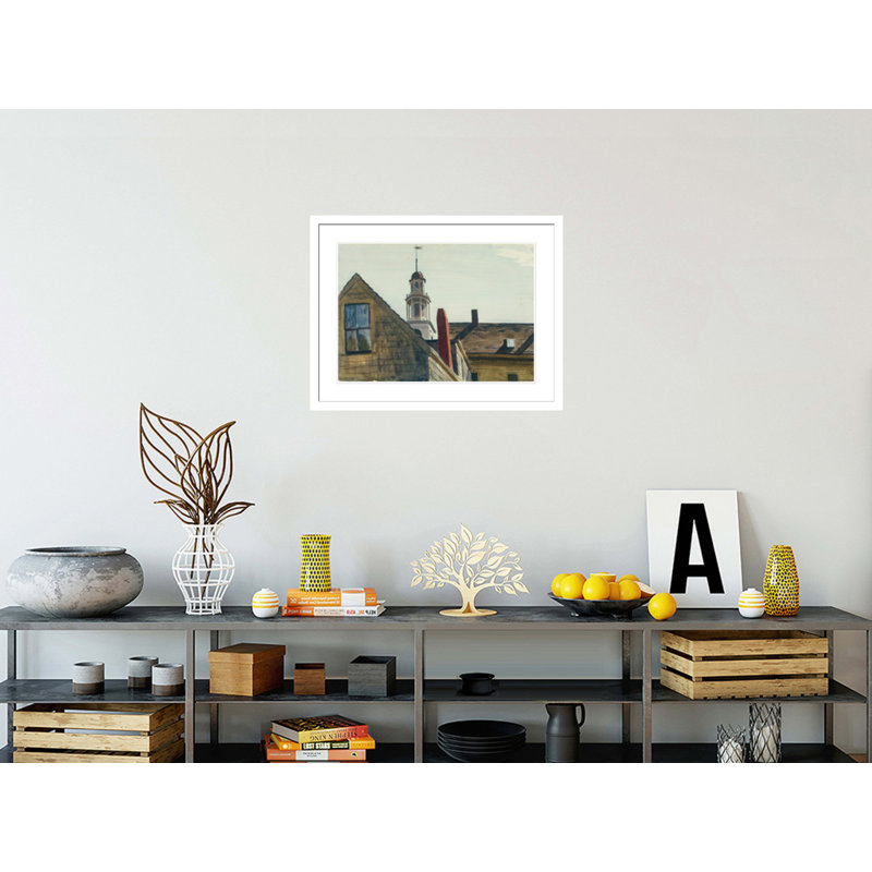 Universalist Church par Edward Hopper - impression giclée sur cadre, H 22,69 po x l 29,5 po