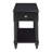 24" Tall Rustic Solid Wood End Table With Built-In Power Outlet And USB Port-32158391