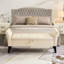 Banc avant beige avec rangement - Élégant et pratique 51,5 "côté salon moderne et