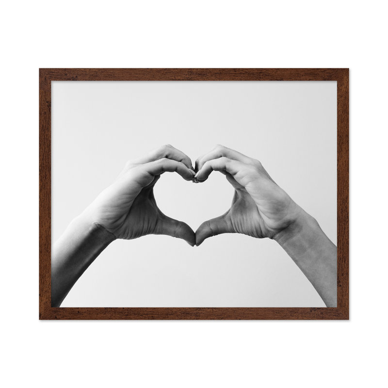 Signe de cœur n ° 2, Poster, 18"H x 24"W, Brown Framed