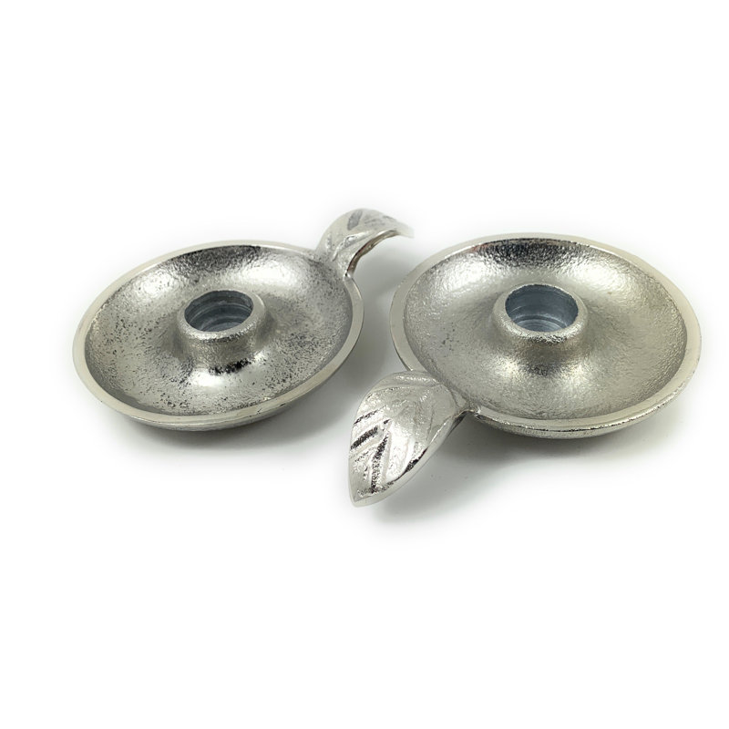 Plat de table en métal 1,5 po, Argent