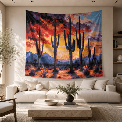 Southwestern Plants Saguaro Cactus 187 Wall Tapestry