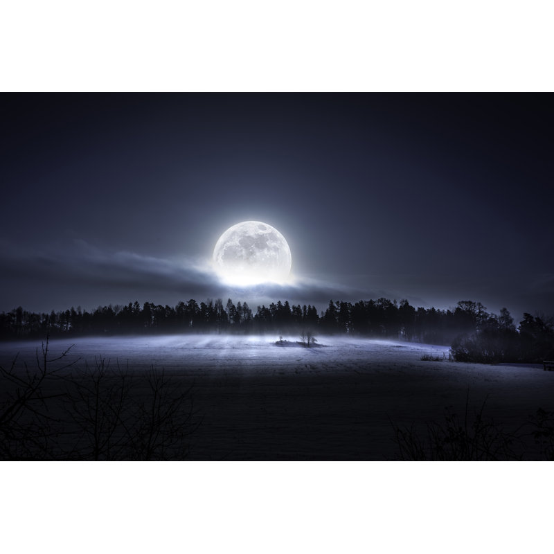 Here Comes The Moon - Wrapped Canvas Print, 81cm H x 122cm W x 3.8cm D