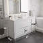 Prairie 48 po L x 20 po P 2 portes et 3 tiroirs Meuble-lavabo avec évier double et Comptoir en Acrylique