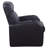 Shanon Upholstered Track Arm Recliner Black
