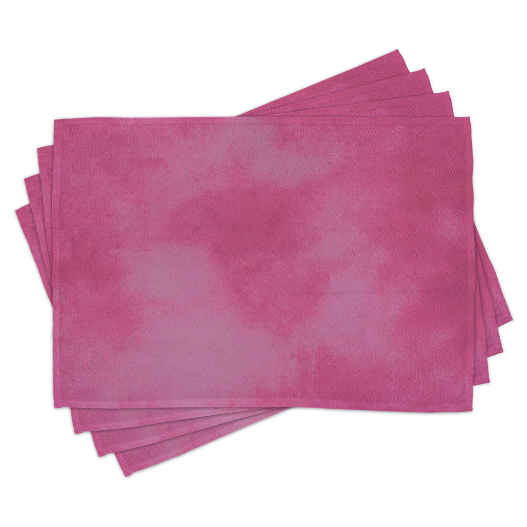 Platzdeckchen 4er-Set, meliert, Hot Pink