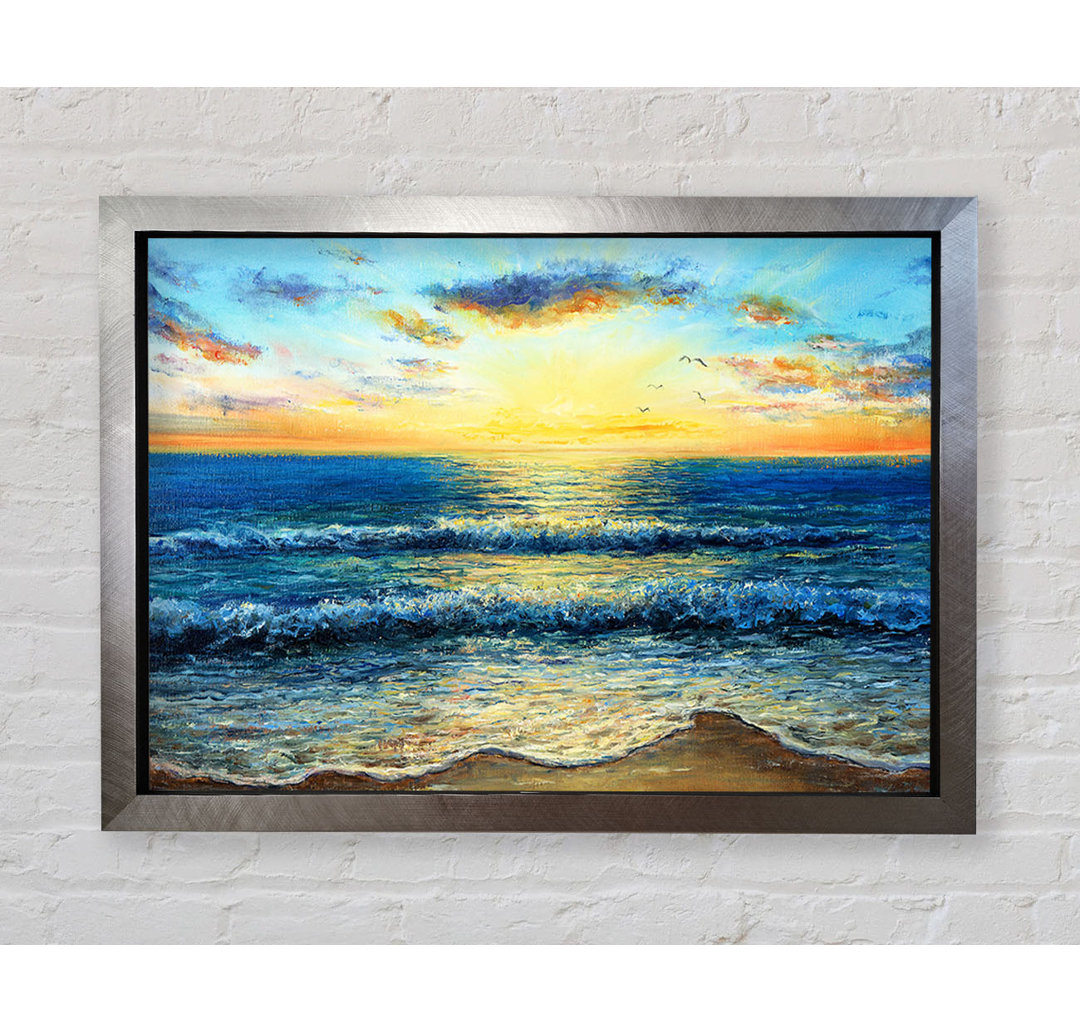 Gerahmtes Leinwandbild Painting Of The Perfect Sunset