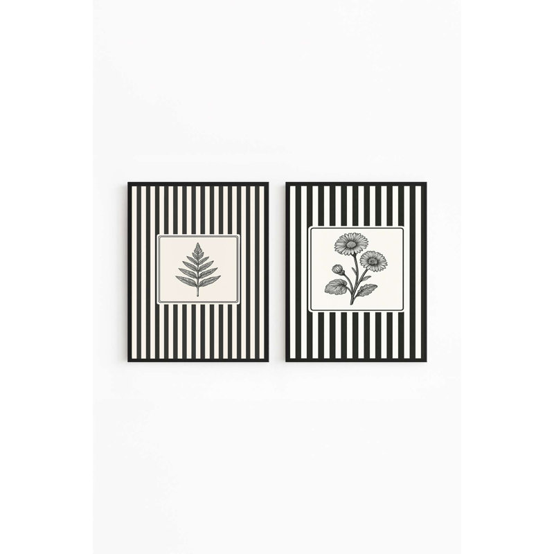 Élégantes peintures décoratives en panneau de fibres à densité moyenne (2 pièces), 11,8 po x 15,7 po | 100% panneau de fibres à densité moyenne de 3 mm d'épaisseur, structure en bois massif (0,98 pouce d'épaisseur) | Parfait pour le décor du salon et de la chambre à coucher, design élégant et moderne