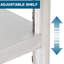 Table de travail commerciale en acier inoxydable de 48 po x 24 po par 24 avec tablette sous la tablette pour une utilisation à la maison et au restaurant, surface de cuisson confortable de 31,5 po x 24 po