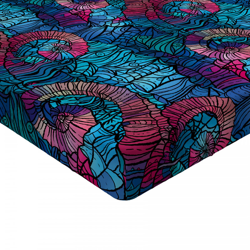 Microfiber Abstract Fitted Sheet, Queen Fitted Sheet