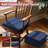 4-Piece Dining Chair Seat Cushion 17“ x 16” x 2",with non-slip pad and straps,Features a concealed zip, D-Shaped Cushions for Kitchen Chairs, Blue-2091782217