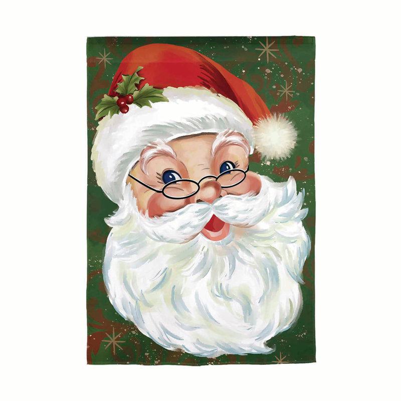 Merry Santa Applique drapeau de jardin