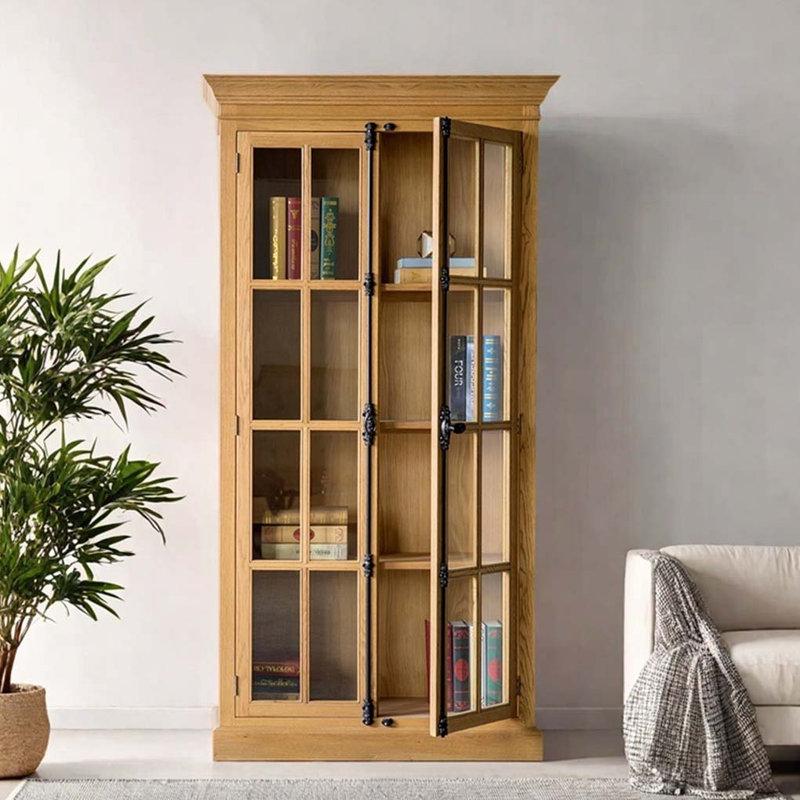 Old style solid wood bookcase