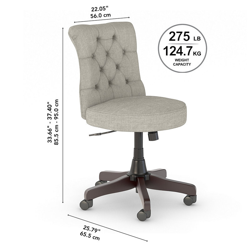 Chaise de travail Fairview, Gris clair