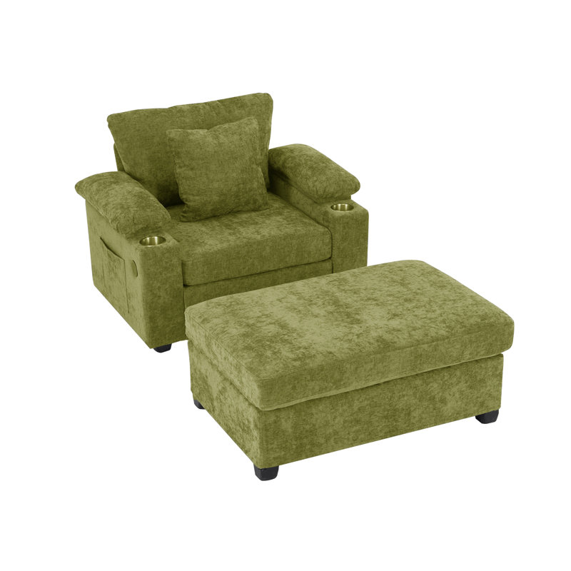 Flâneuse rembourrée, Chenille verte
