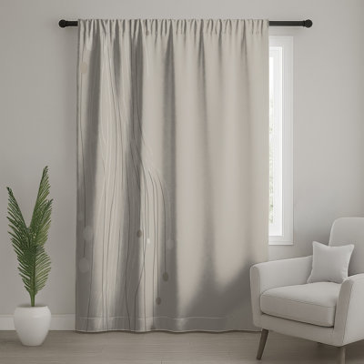Lines Window Curtains Abstract Sheer  Blockout Curtains  1 Panel