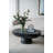36x24x15" Black Oval Coffee Table  Magnesium Oxide Contemporary,Industrial-1823621015