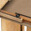 Table de salle à manger ronde en bois massif avec plateau extensible et rallonge amovible-1250312643