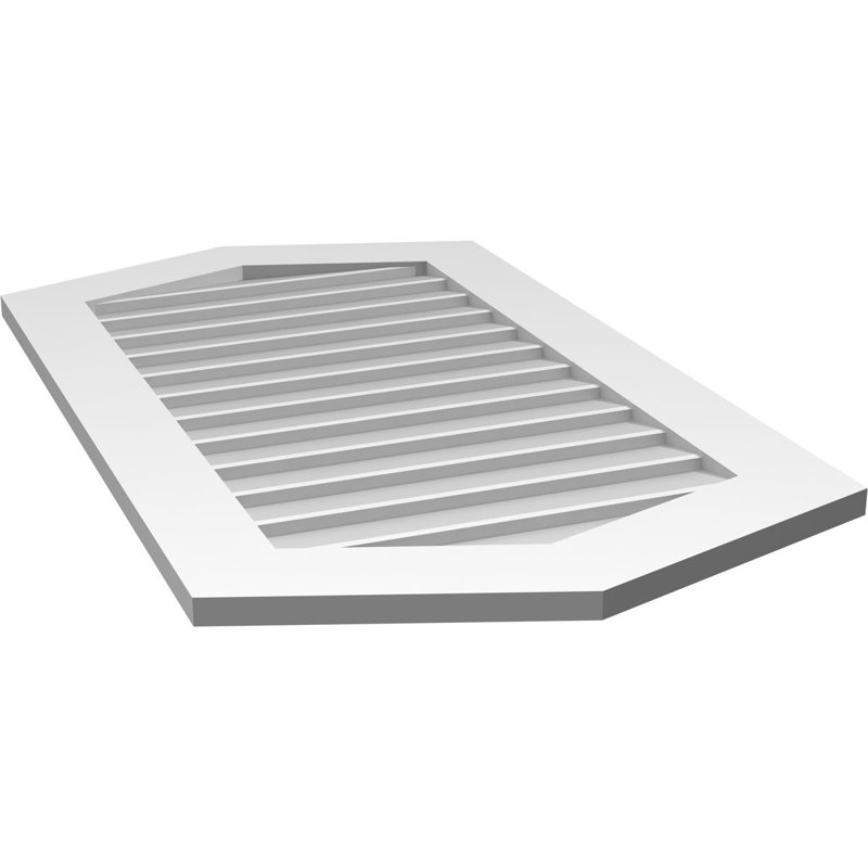 Ventilé vertical à pignon vertical 4/12 po, H 42 po x l 24 po x P 1 po