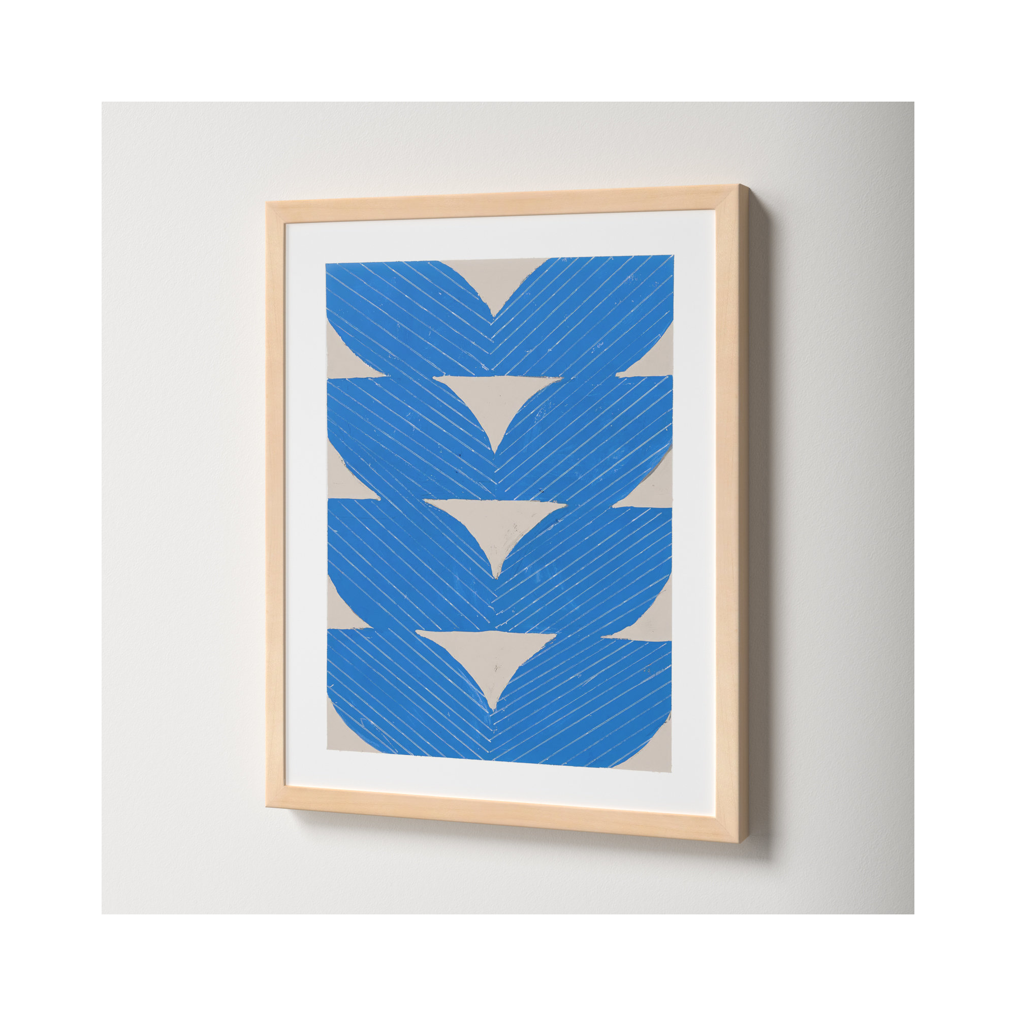 Blue Chevron by Andrea Stokes, Brown, 20" H x 16" W x 1.25" D