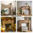 American retro solid wood fireplace decorative cabinet-779141820