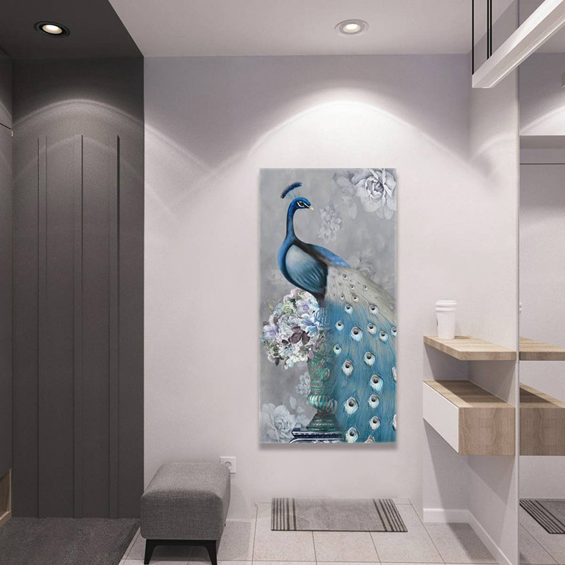 Paon - peinture sur toile tendue