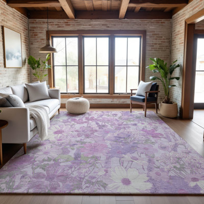 Tapis floral Premium Elize AMF1506 lavable à la machine