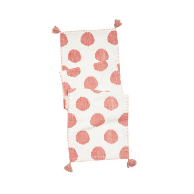 Heflin Dot Azalea Cotton Table Runner