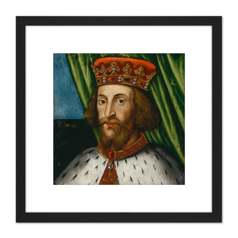 British School King John Portrait - Single Picture Frame Painting