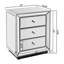 Armoire à miroir à trois tiroirs argentée l 22 po x P 16 po x 26,8 po