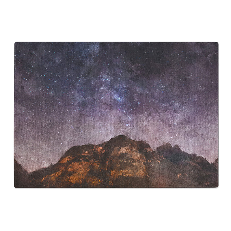 Mountain in Sappada Italy Painting Chopping Board, 0.4cm H x 20cm W x 28.5cm L
