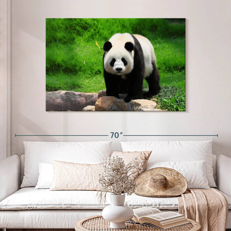 Panda se promenant, H 32 po x l 48 po