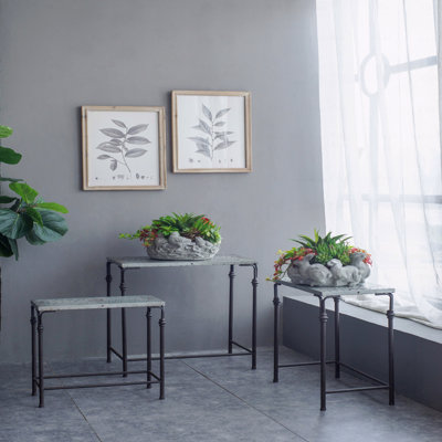 Table de jardin d'extérieur en métal