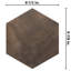 Industrial Hex 8-1/2 In. X 9-7/8 In. Porcelain Modern Look Wall & Floor Tile-597806876