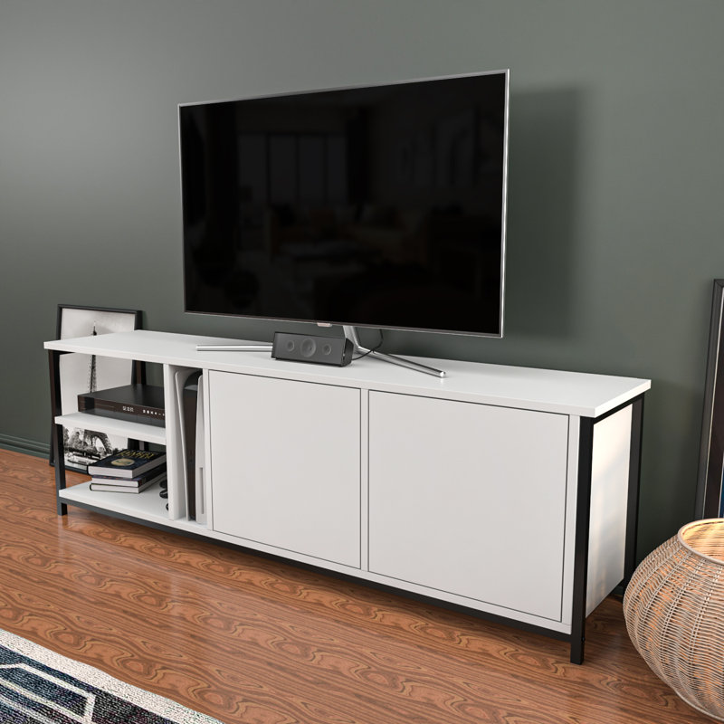 Primrose TV Stand for TVs up to 70", Black/White