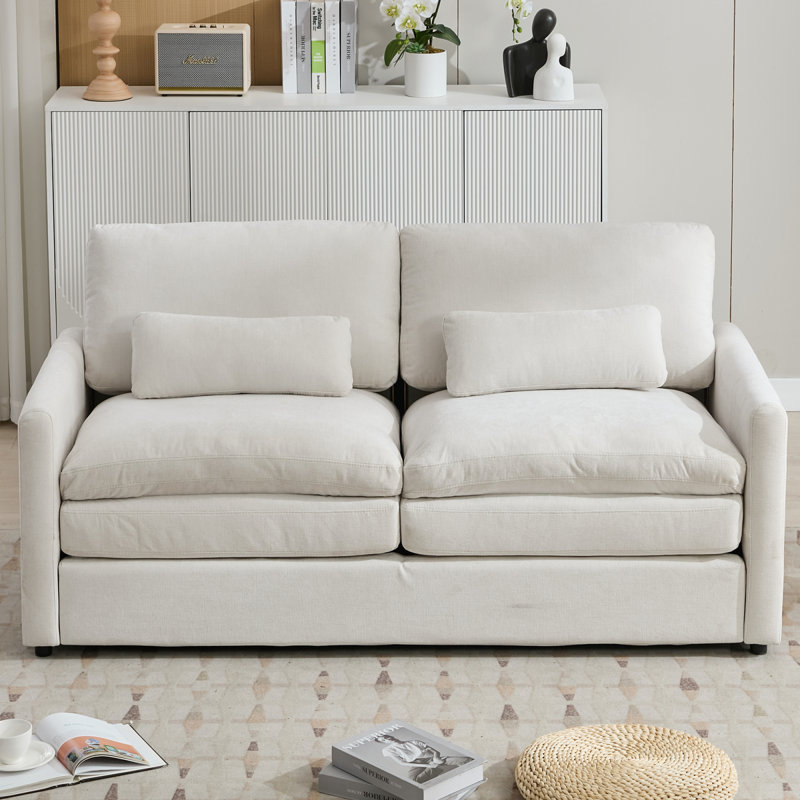 Canapé moderne rembourré Cozy, Beige
