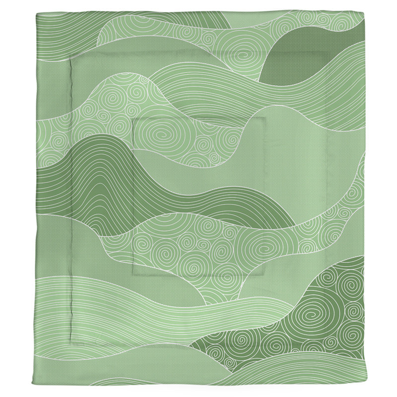 Édredon réversible abstrait Katelyn Elizabeth, Édredon simple TG, Vert