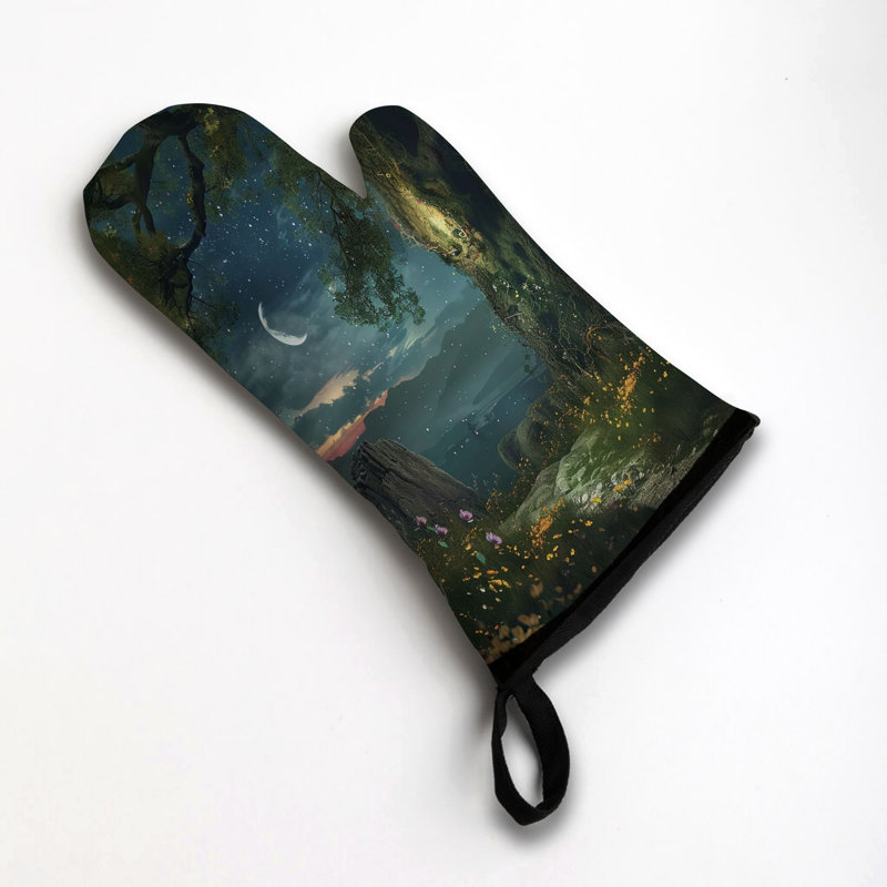 Bears In Enchanted Forest Oven Mitt