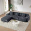 Canapé modulaire en L 113 po avec siège profond et repose-pieds mobile 113 po-117795075