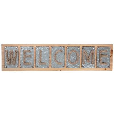 Décoration murale enseigne welcome
