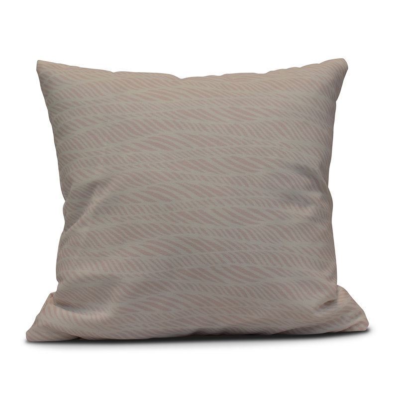 Housse de coussin carrée extérieure roulante/insert, H 16 po x l 16 po, Rose