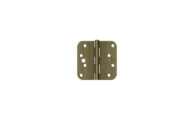Charnière en laiton antique S44R5BK5S de 4 po x 4 po x 5/8 po Deltana, Laiton antique
