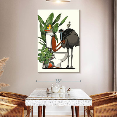 Ketti Emu Using The Toilet