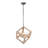 Turman 4-Light Natural Wood Lantern Square Pendant Chandelier with Adjustable Chain for Dry Indoor