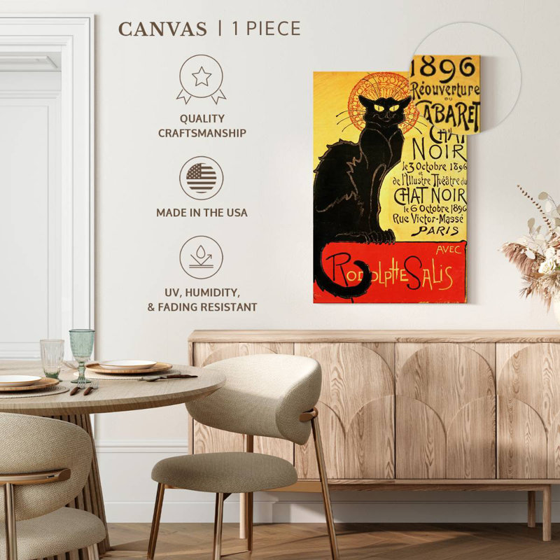 Réouverture du cabaret Chat Noir 1896, H 24 po x l 16 po