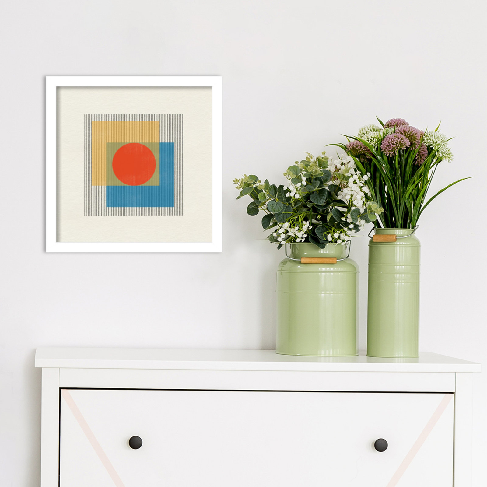 Midcentury Modern Object No 3 Print, Brown, 41" H x 41" W x 1" D