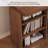 L - shaped Corner Pine Solid Wood Brown Desk-1689528575