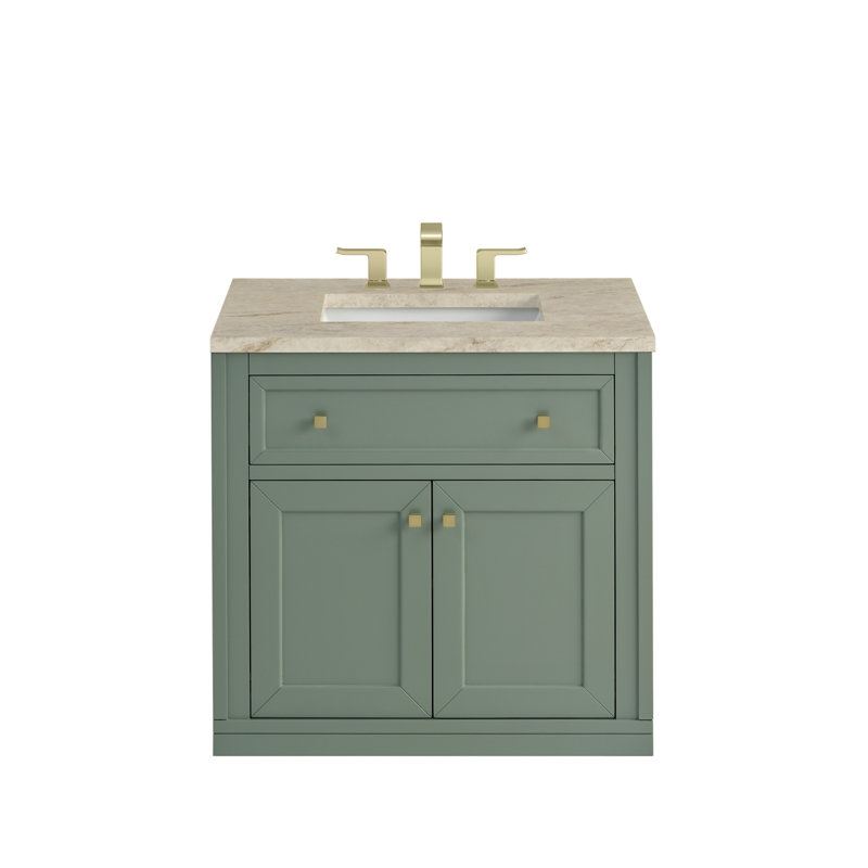 Chicago 30'' W Single Vanity, Smokey Celadon, Tajnar Eclos, 8" Widespread