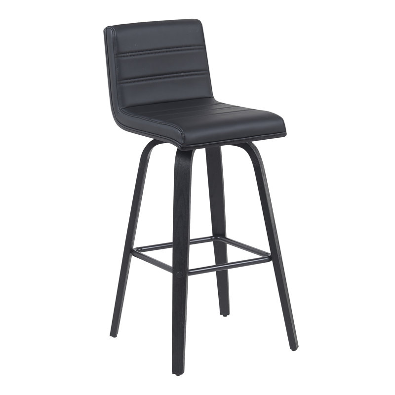 Tabouret de bar et de comptoir Biance, Noir, Noir, Tabouret de bar (siège d'une hauteur de 30 po)